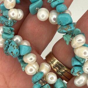 Turquoise & Pearl Bracelet